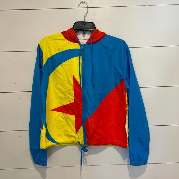 NWT Disney Parks  Multicolor Pixar Toy Story Luxo Ball Windbreaker Jacket‎ Sz M - Picture 1 of 5